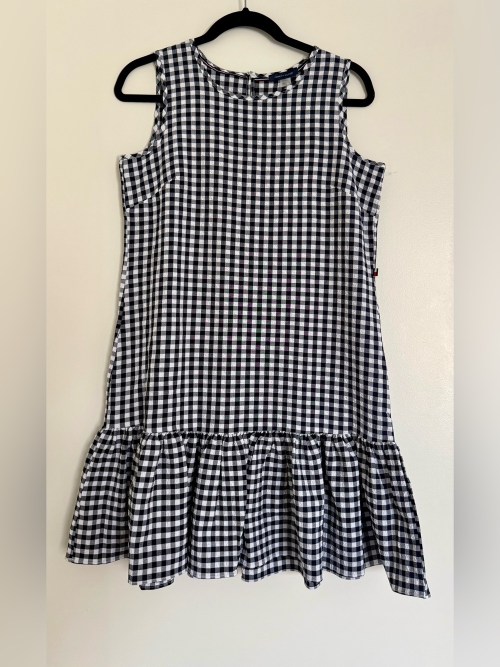 NWT Tommy Hilfiger Gingham Ruffle Hem Dress